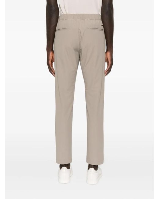 Herno Gray Pleated Drawstring Trousers for men