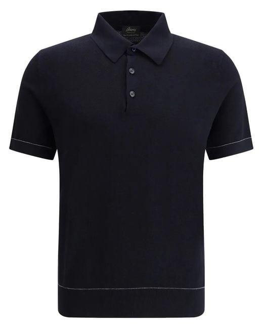 Brioni Black Sea Island Polo Shirt for men