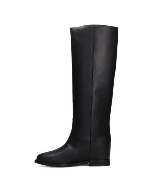 Via Roma 15 Black Knee-High Boots