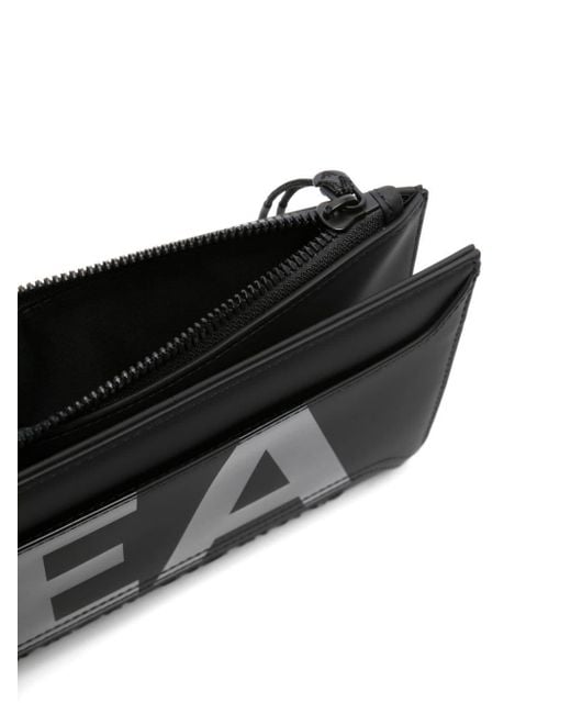 Emporio Armani Black Logo-print Clutch Bag for men