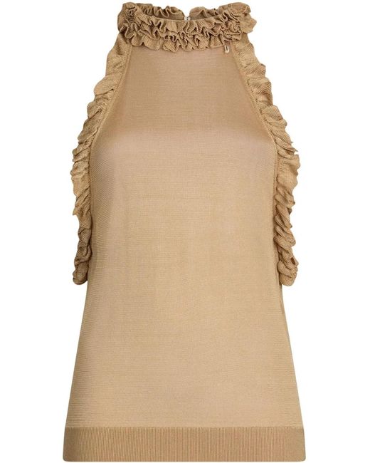 Liu Jo Natural Knitted Tank Top