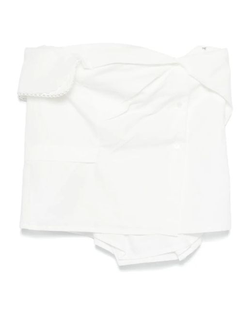 Miu Miu White Popeline-Oberteil