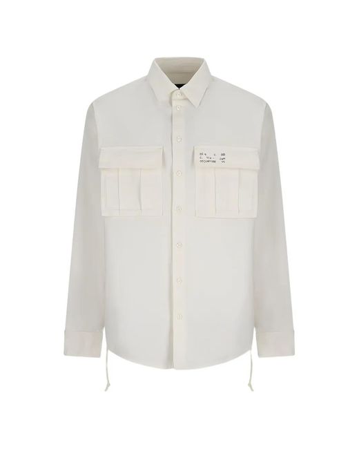 DSquared² White Ripstop Drawstring-Hem Shirt for men