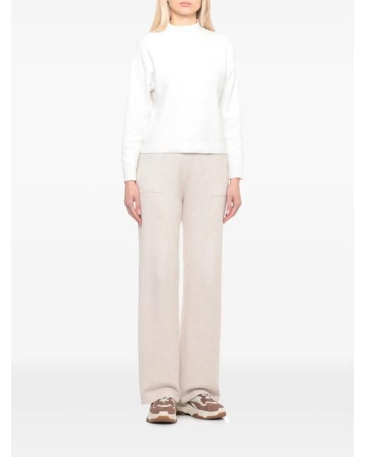 Ash White Paneled Sneakers