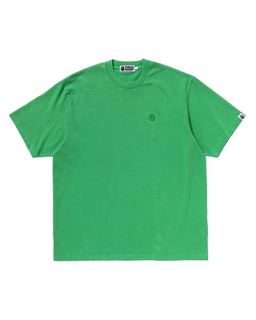 A Bathing Ape Green Ape Head-appliqué T-shirt for men