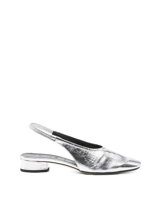 Aeyde White Dua Slingback Pumps