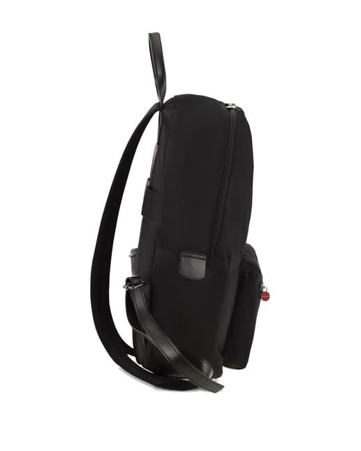 Kiton Black Zipped Backpack for men