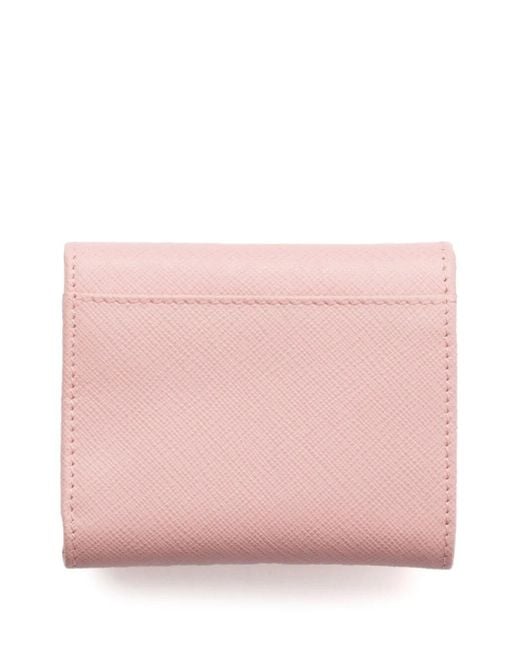 Prada Pink Leather Logo Wallet