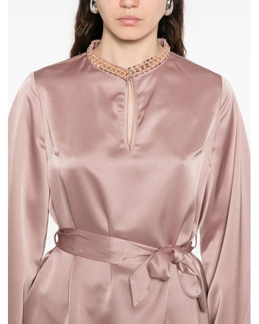 Baruni Pink Samar Embellished Trousers Suit