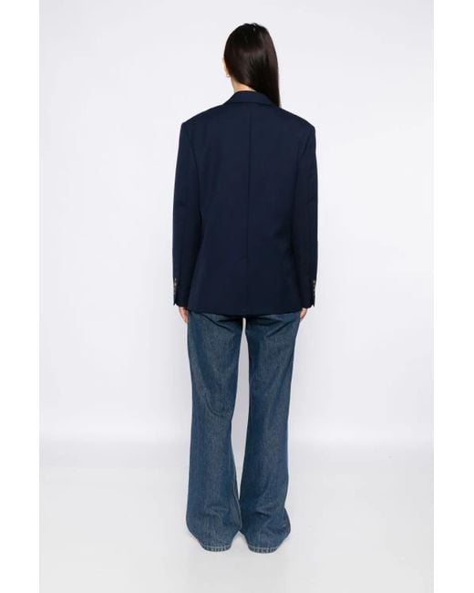 Lacoste Blue Logo-Embroidered Blazer