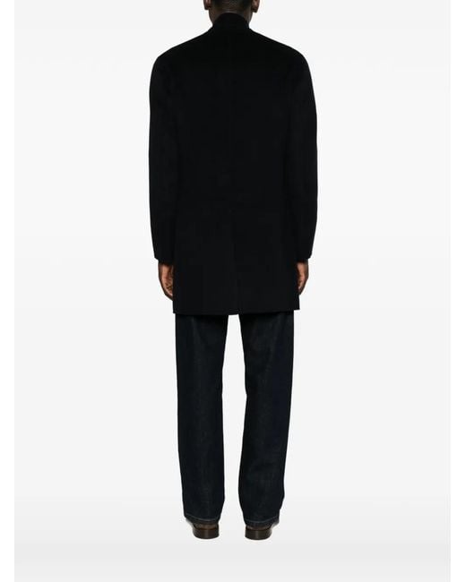 Montecore Black Button-Fastening Coat for men