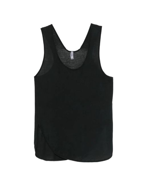 Daniele Fiesoli Black V-Neck Sleeveless Top