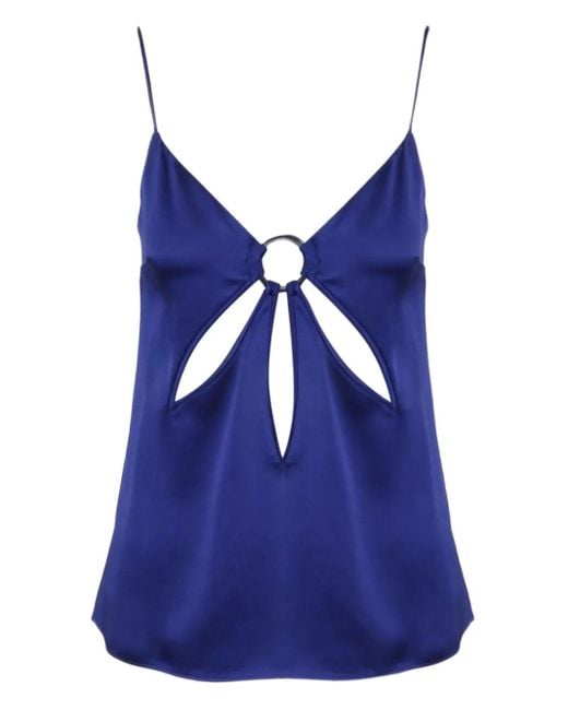 Stella McCartney サテン トップ Blue