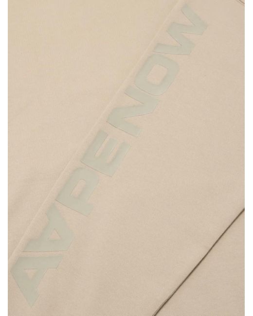 Aape By A Bathing Ape Natural Sleeve Logo-Detail Hoodie for men
