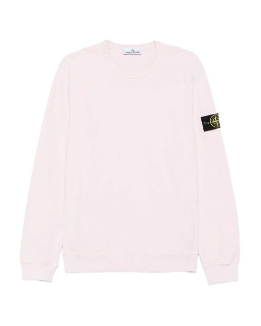 メンズ Stone Island ロゴ スウェットシャツ Pink