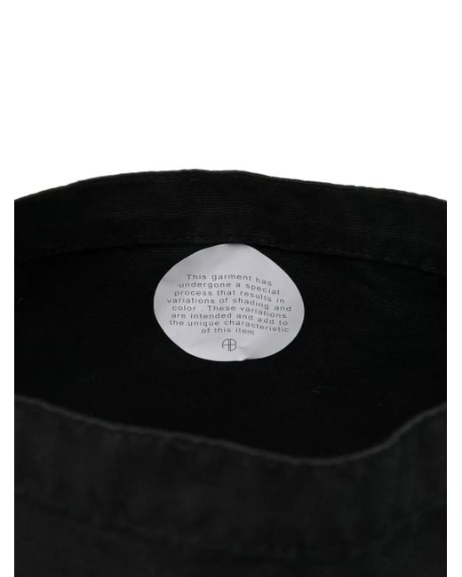 Anine Bing Black Canvas Logo Tote Bag