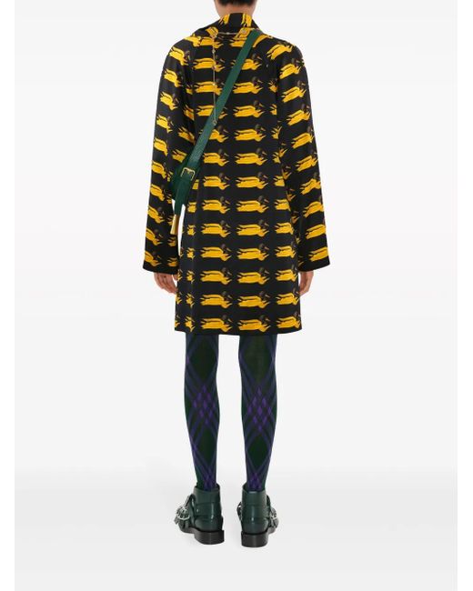 Abito Corto Con Stampa di Burberry in Yellow