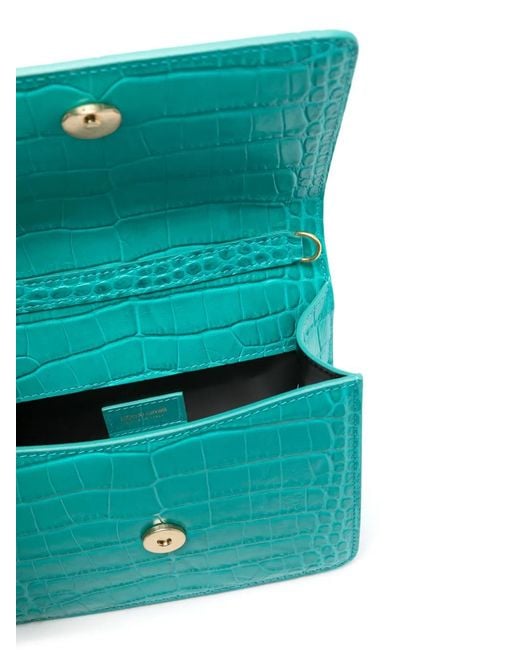 Roberto Cavalli Blue Medium Roar Leather Tote Bag