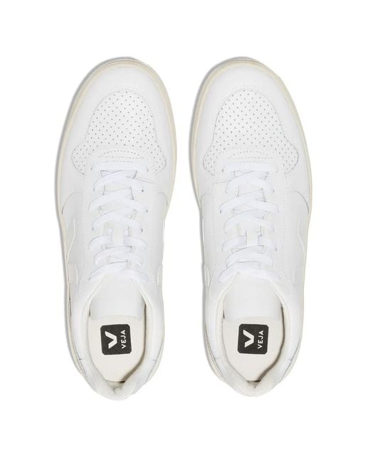 Veja White V-10 Low Top Sneakers