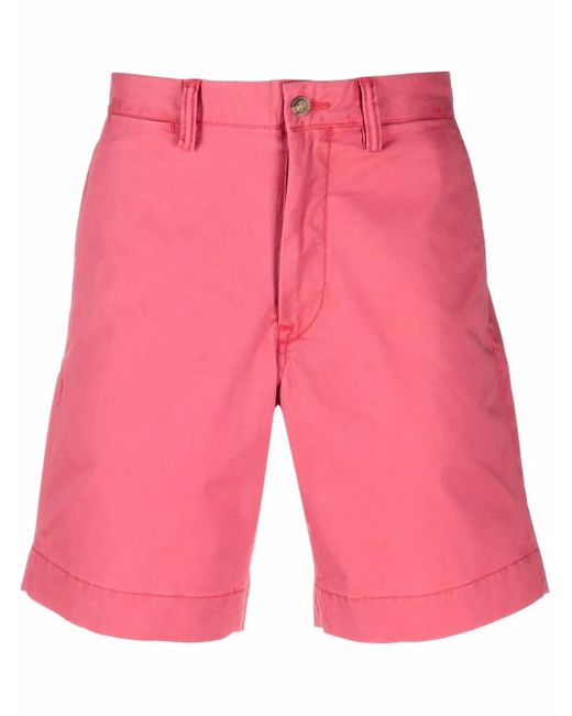Polo Ralph Lauren Pink Stretch Cotton Chino Shorts for men