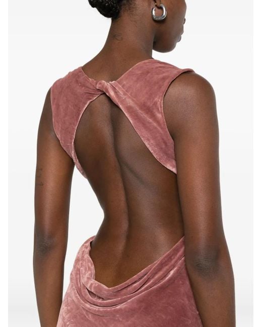 Rick Owens Red Open-Back Gown