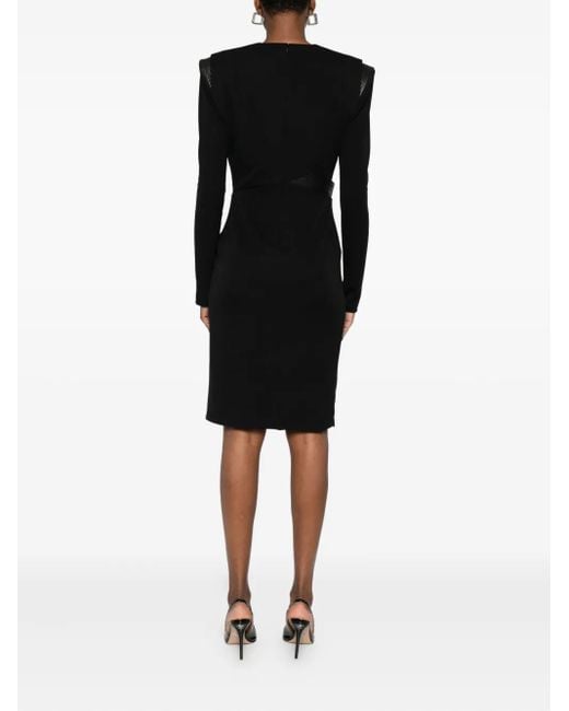 Versace Black Dress With Decorative Draping