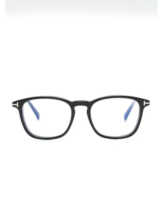 Tom Ford Black Runde Brille mit Lichtfilter