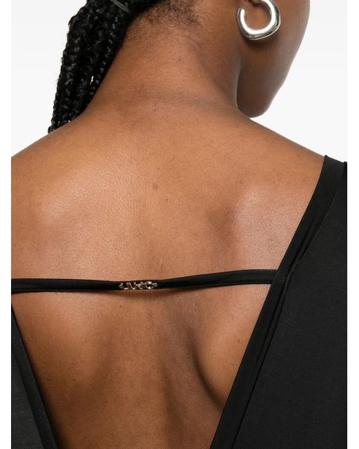 Liu Jo Black Short Shiny Jersey Dress