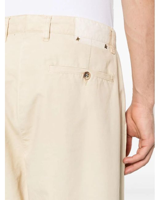 Golden Goose Deluxe Brand Natural Tapered-Leg Cotton Trousers for men