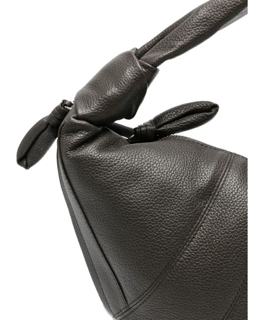 Lemaire Black Medium Croissant Knot-Detail Tote Bag