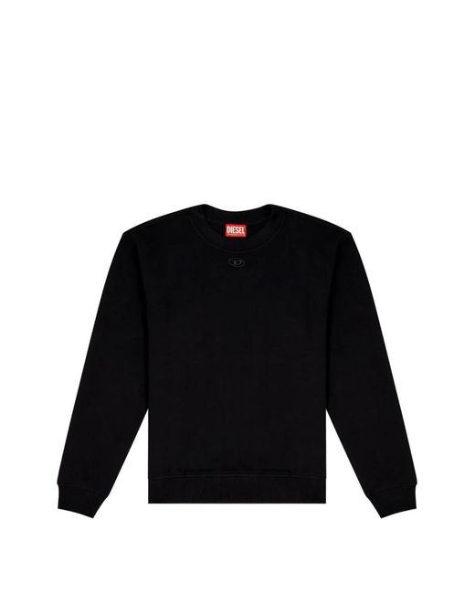 DIESEL Blue Cotton Sweatshirt With Oval D Embroidery