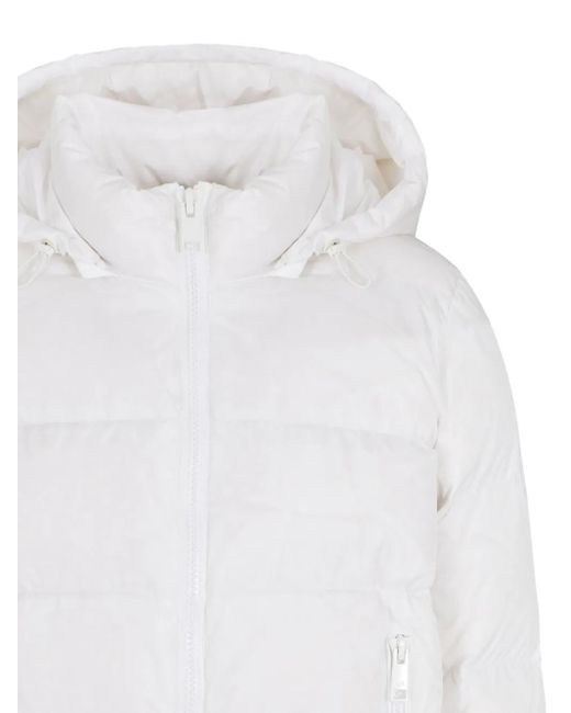 ARMANI EXCHANGE White Zip-Up Puffer Jacket