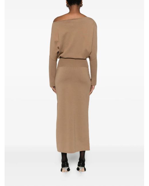 Jonathan Simkhai Natural Janese Off-Shoulder Midi Dress