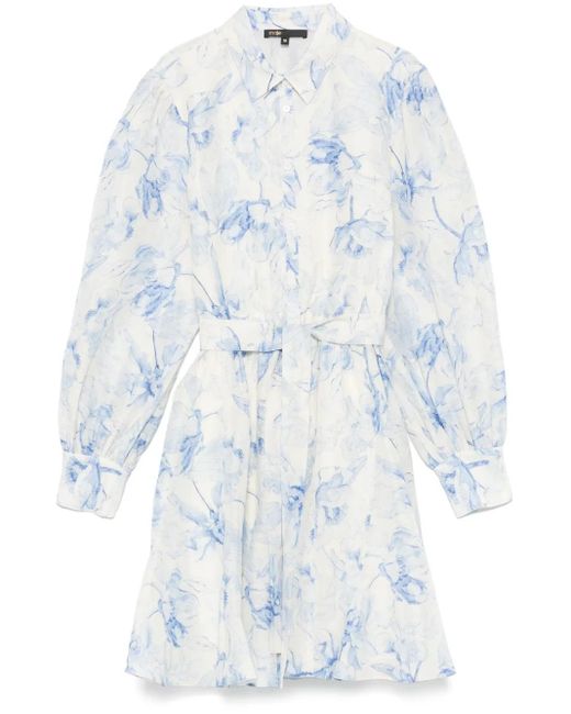Maje フローラル ミニドレス Blue