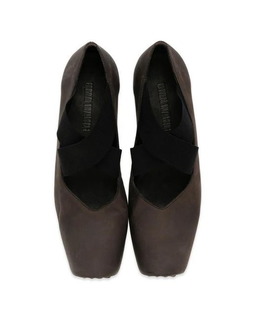 Uma Wang White Leather Flats
