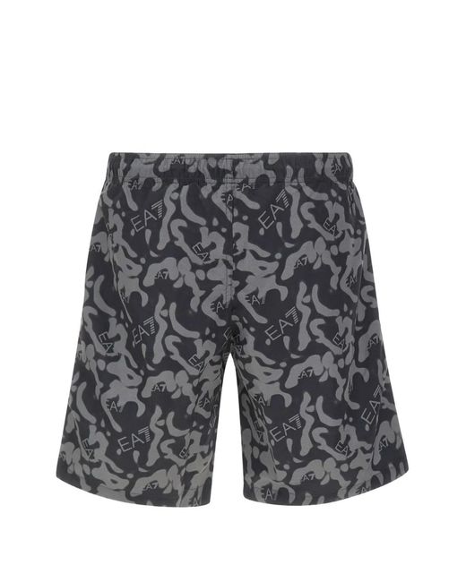 Bañador Con Logo Estampado EA7 de hombre de color Gray