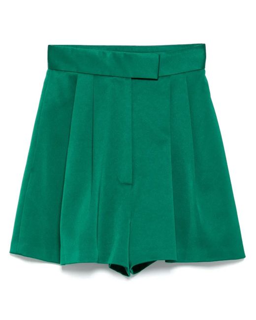 Alex Perry Green Pleated Shorts
