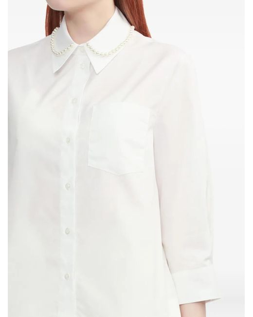 Simone Rocha White Pearl-Embellished Shirt