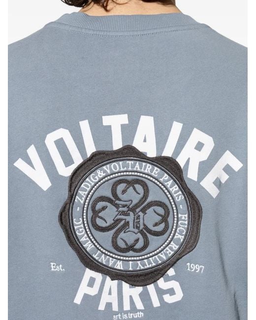Zadig & Voltaire Blue Sweat À Appliqués for men