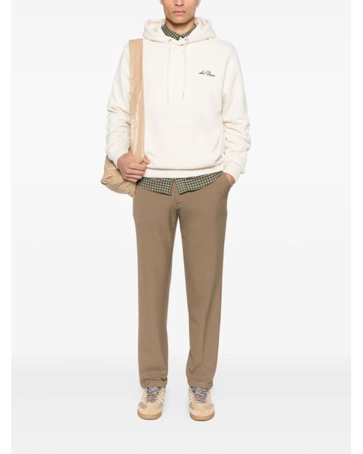Les Deux White Diaz Embroidered Hoodie for men