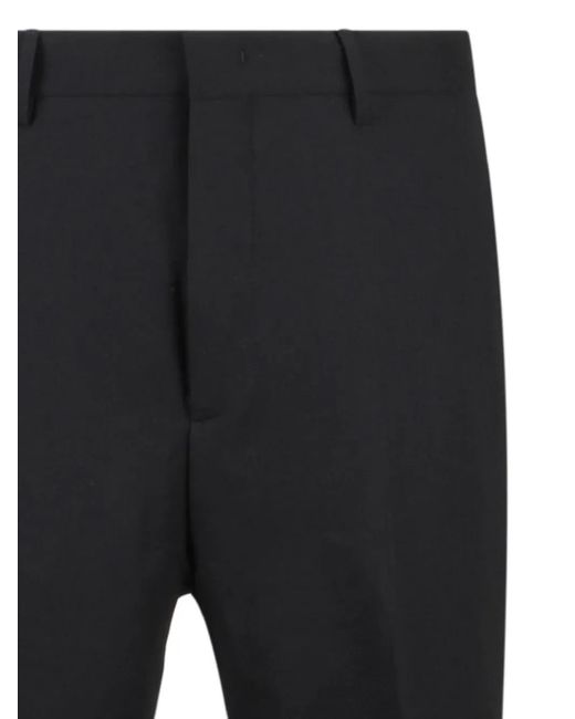 Tagliatore Black Straight-Leg Trousers for men