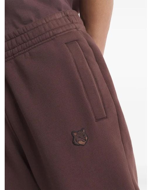 Maison Kitsuné Purple Logo-Print Track Pants for men