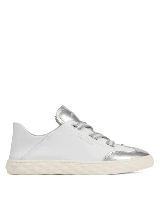 Jimmy Choo White Diamond Light Flex Sneakers
