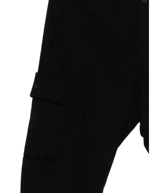 Ma+ Black Cotton Cargo Pants for men