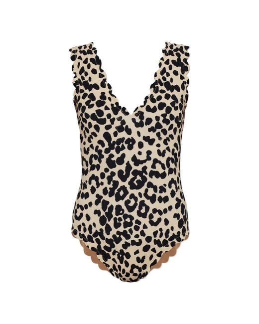 Marysia Swim Black Charleston Cheetah-Print Swimsuit