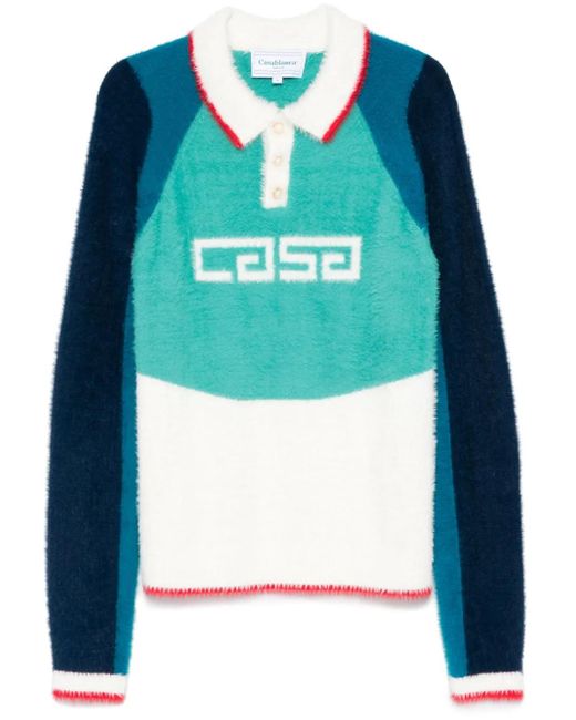 メンズ Casablanca Sport Fluffy ポロシャツ Blue