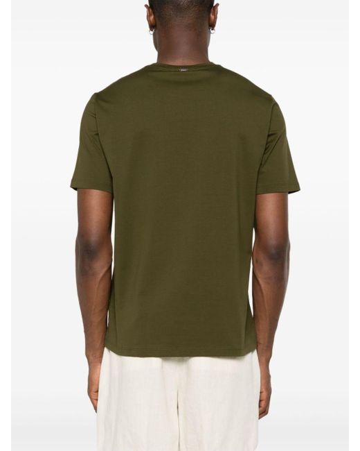 T-shirt à col rond Herno pour homme en coloris Green