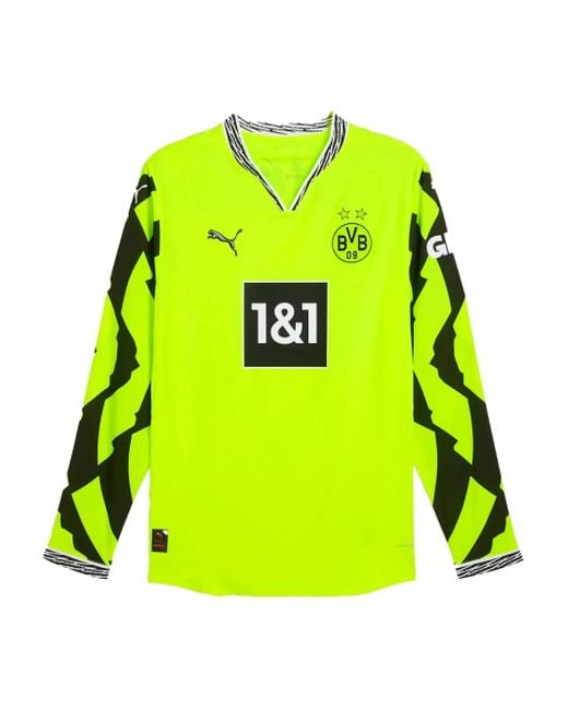 PUMA Yellow Borussia Dortmund Long Sleeve T-Shirt for men