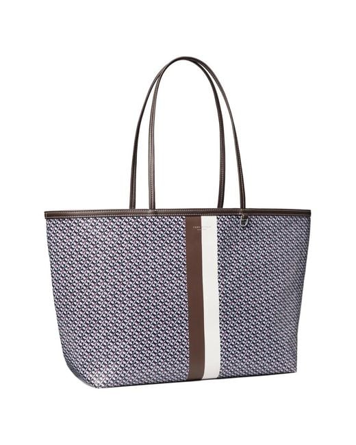 Tory Burch White The Racer Tote Bag