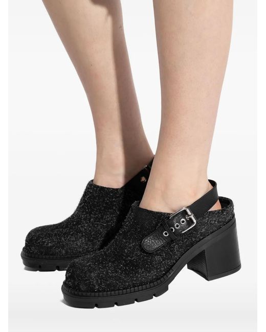 Agl Attilio Giusti Leombruni Black 85Mm Franky Buckle-Strap Mules